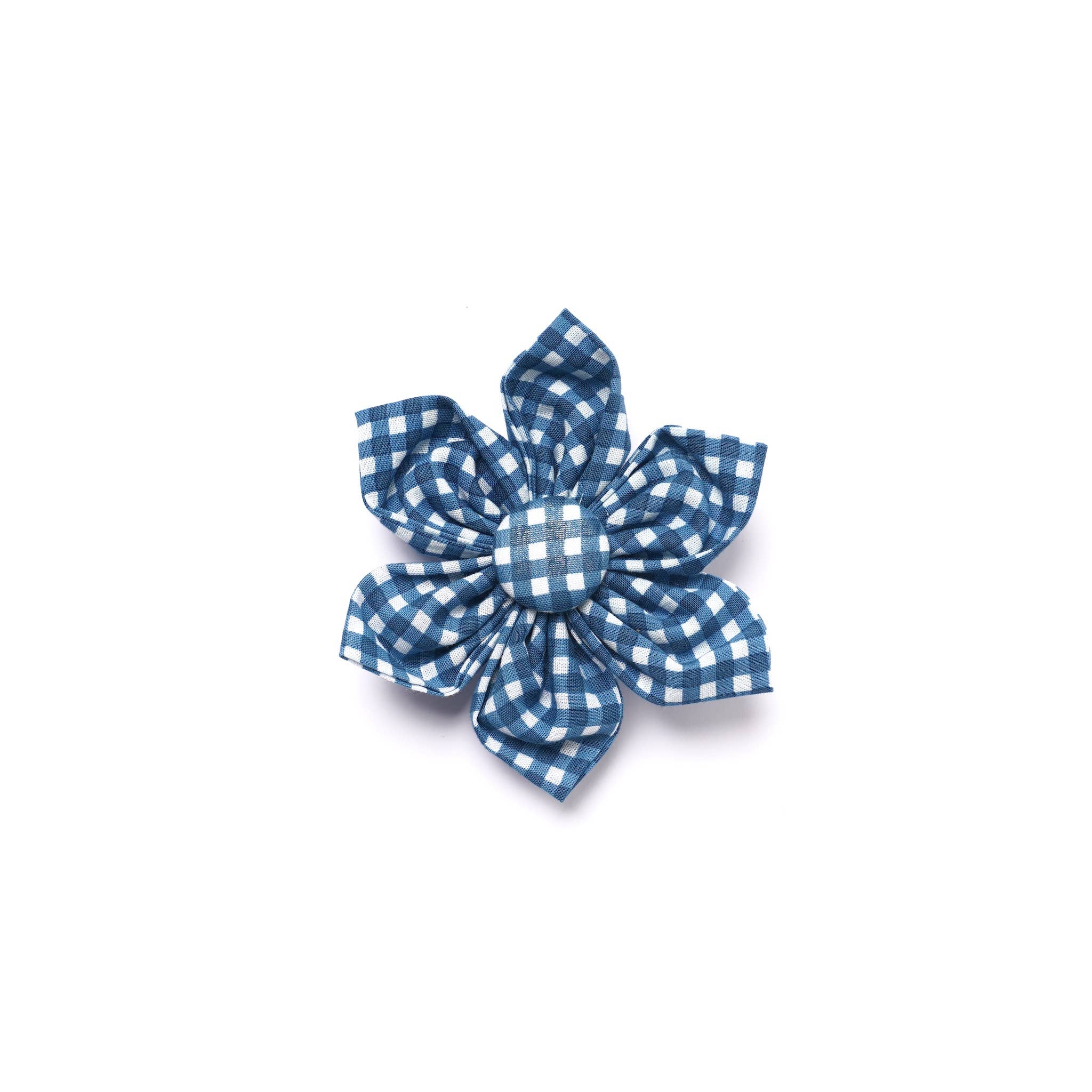 Collar Flower - Blue Gingham